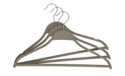 KHG Kleiderbügel, 3er-Set | Braun_Grau