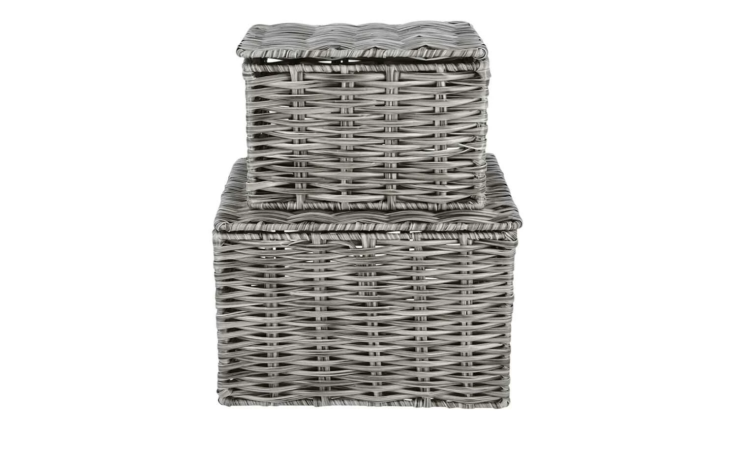 Aufbewahrungsbox, 2er Set | Hellgrau 4 Aufbewahrungsbox, 2er Set | Hellgrau – Bild 2