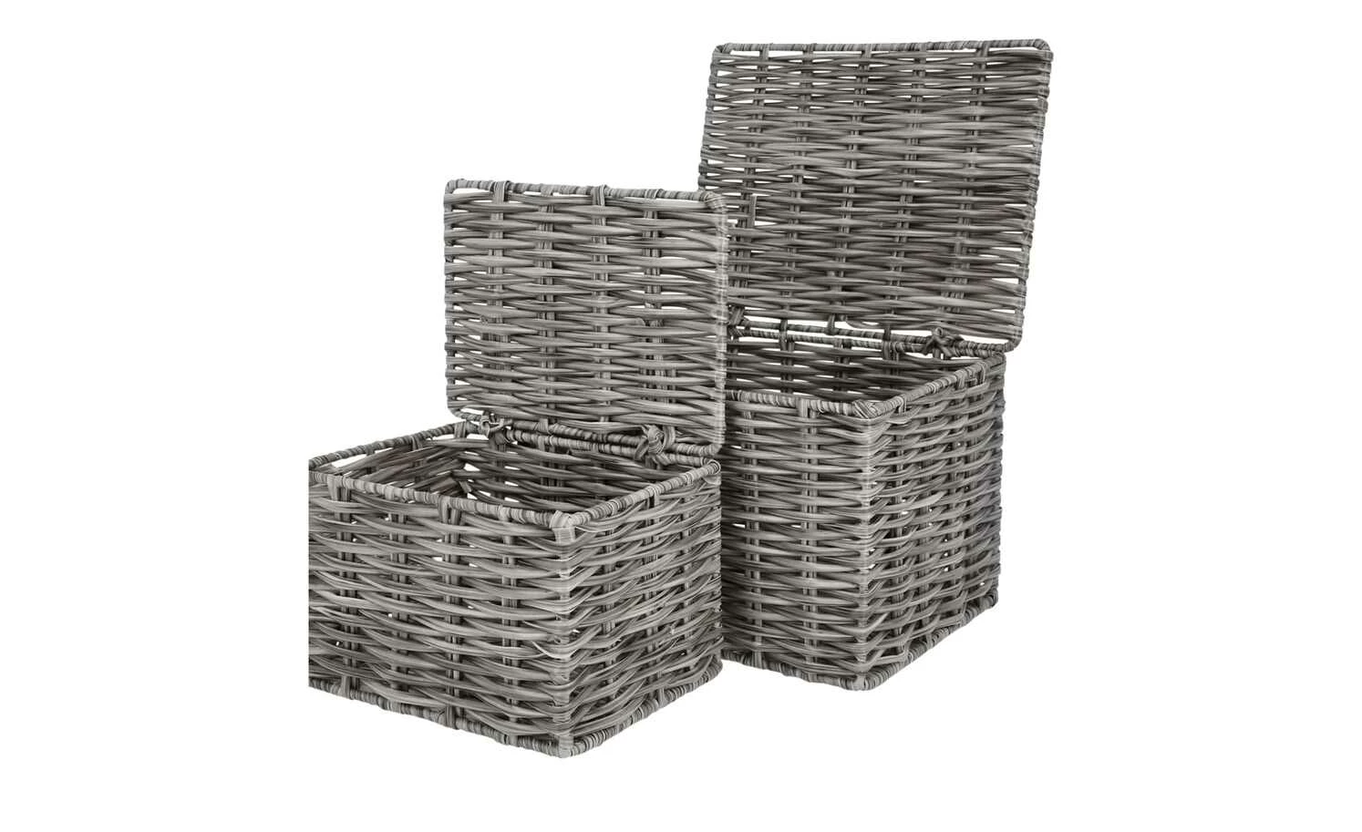 Aufbewahrungsbox, 2er Set | Hellgrau 3 Aufbewahrungsbox, 2er Set | Hellgrau