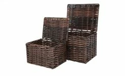 Aufbewahrungsbox, 2er Set | Dunkelbraun