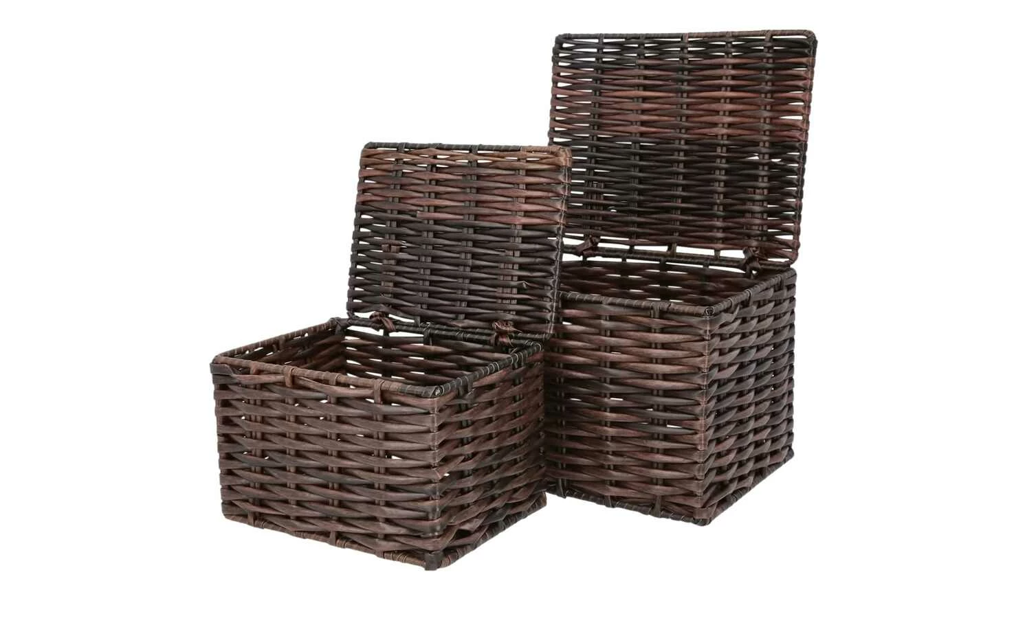 Aufbewahrungsbox, 2er Set | Dunkelbraun 3 Aufbewahrungsbox, 2er Set | Dunkelbraun
