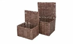 Aufbewahrungsbox, 2er Set | Rotbraun