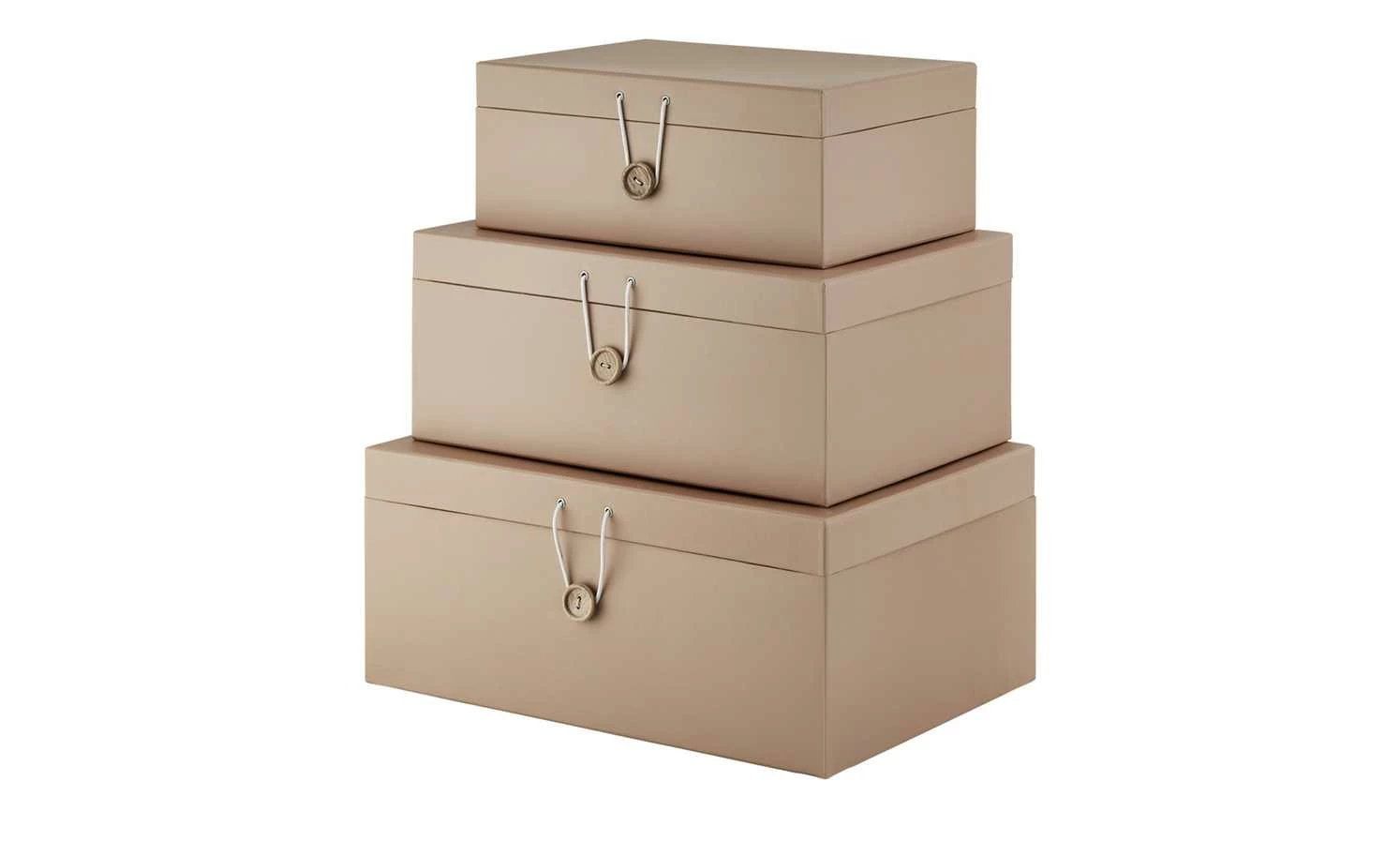 Aufbewahrungsboxen, 3er-Set | Beige 7 Aufbewahrungsboxen, 3er-Set | Beige – Bild 6