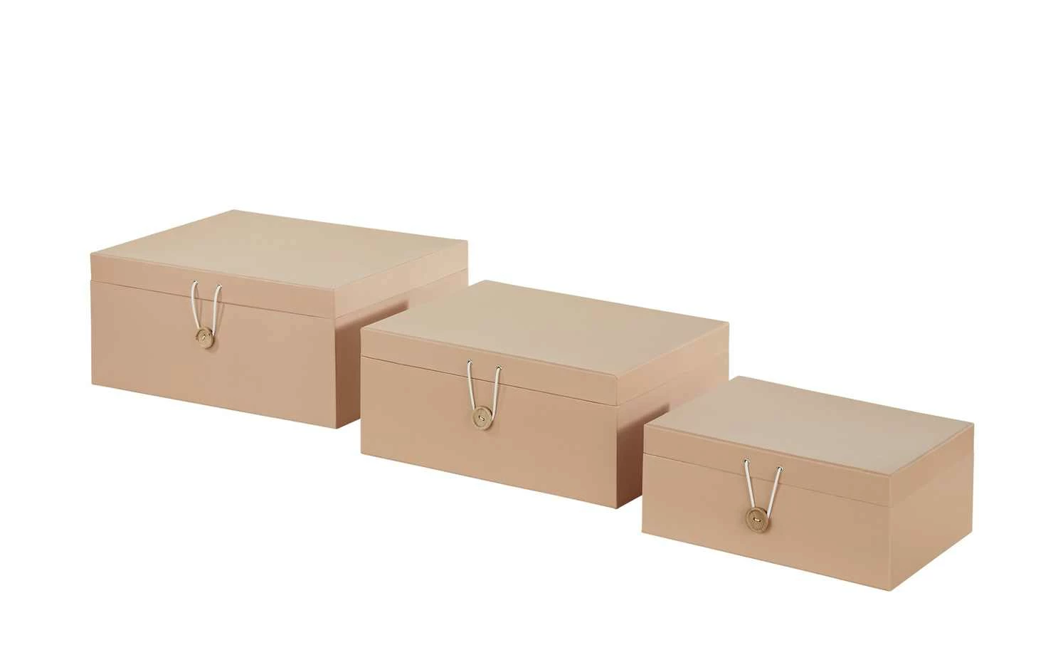 Aufbewahrungsboxen, 3er-Set | Beige 6 Aufbewahrungsboxen, 3er-Set | Beige – Bild 5