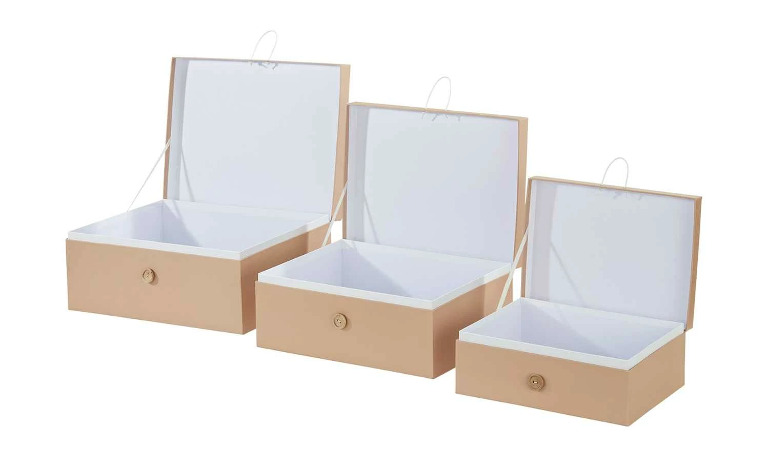 Aufbewahrungsboxen, 3er-Set | Beige 9 Aufbewahrungsboxen, 3er-Set | Beige – Bild 8