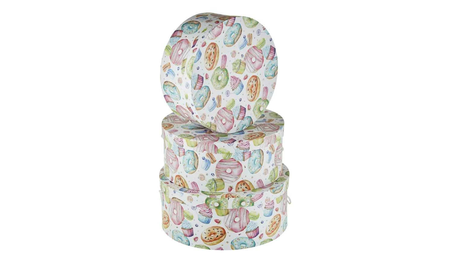 Aufbewahrungsboxen, 3er-Set Donut 3 Aufbewahrungsboxen, 3er-Set Donut
