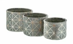 Aufbewahrungskörbe, 3er-Set | Mint / goldfarbig